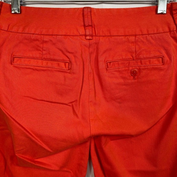 J. Crew Pants Womens Sz 00 Andi Orange Cotton Stretch Slim Fit Cropped Leg Chino - Picture 5 of 13